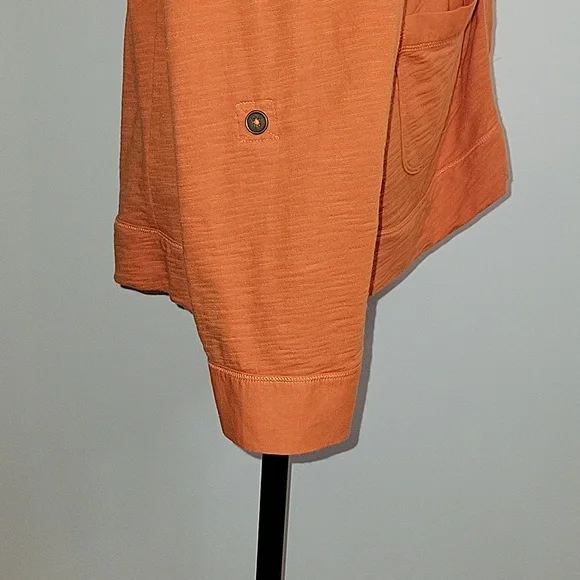 Zenergy by Chicos 2 pocket full zipper button up sleeve jacket womens size 2 - Picture 8 of 10